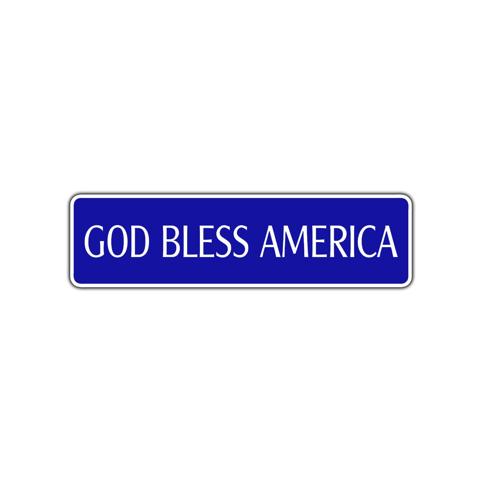 God Bless America Road Aluminum Metal Novelty Street Plate Sign Wall Gift Decor