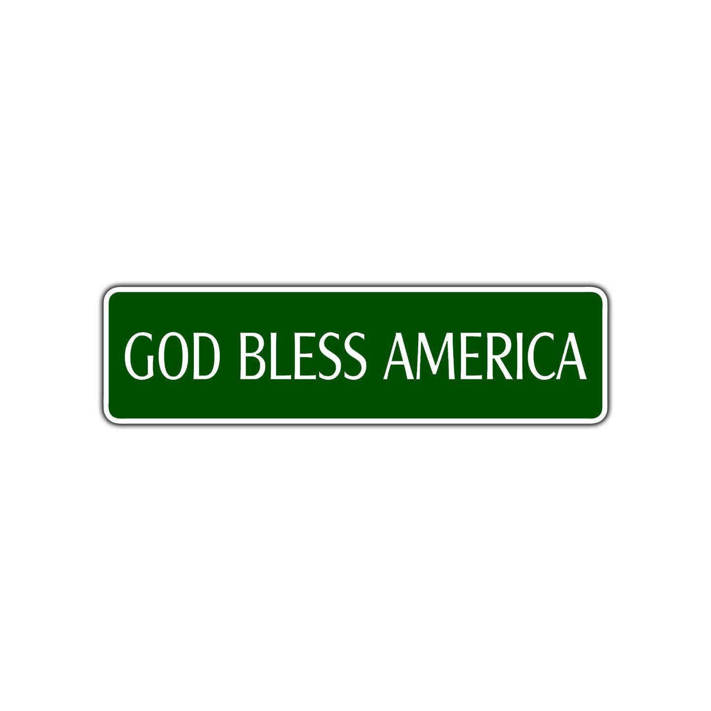 God Bless America Road Aluminum Metal Novelty Street Plate Sign Wall Gift Decor