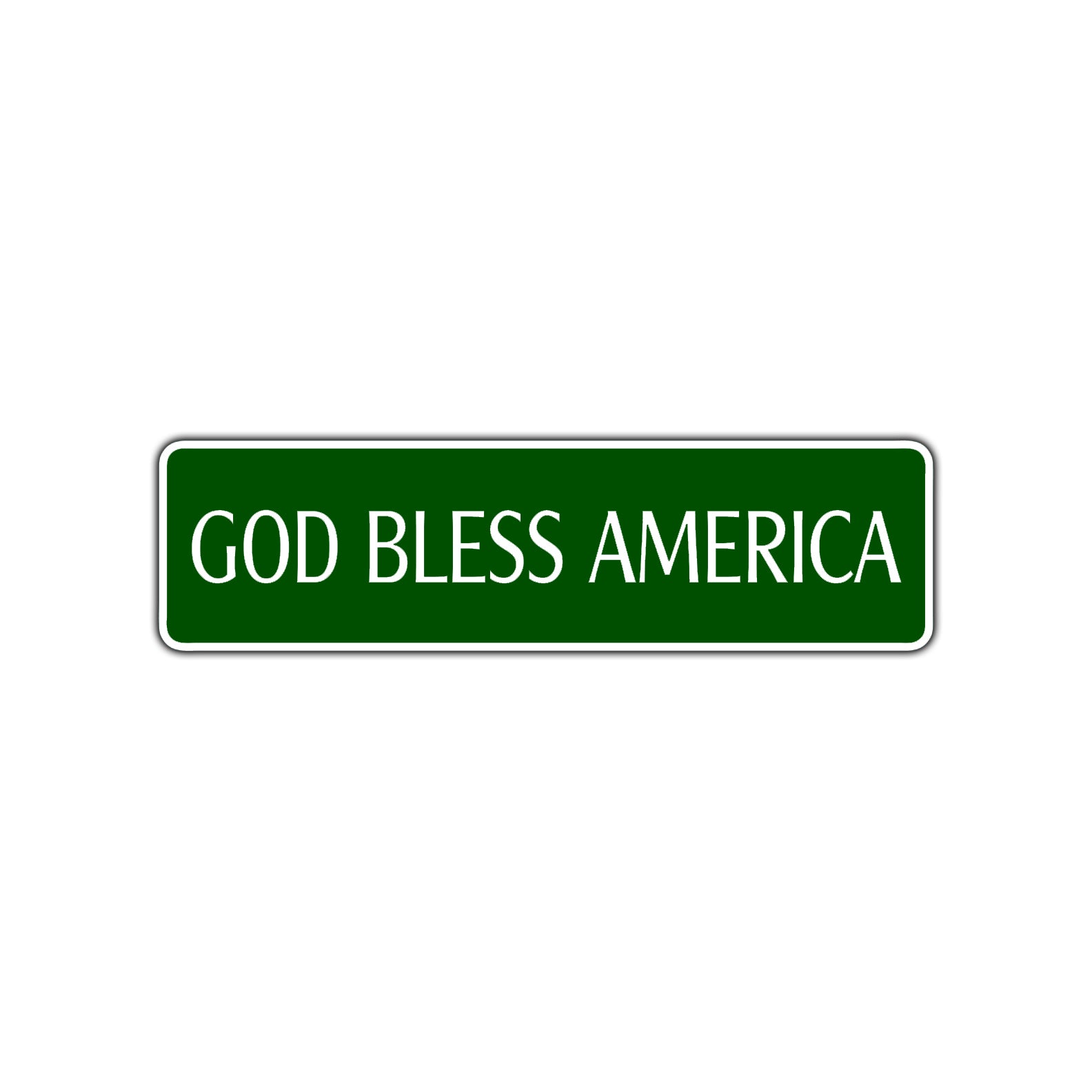 God Bless America Road Aluminum Metal Novelty Street Plate Sign Wall Gift Decor