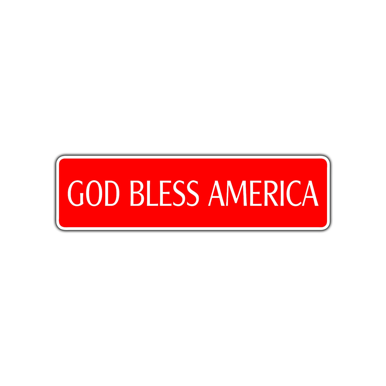 God Bless America Road Aluminum Metal Novelty Street Plate Sign Wall Gift Decor