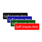 Golf Lessons Here Road Aluminum Metal Novelty Street Plate Sign Wall Gift Decor