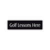 Golf Lessons Here Road Aluminum Metal Novelty Street Plate Sign Wall Gift Decor
