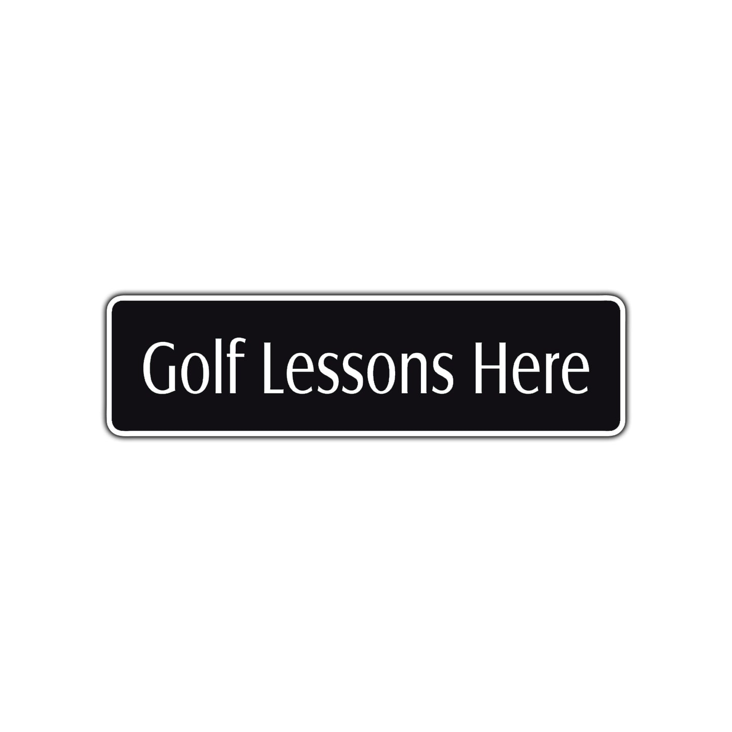 Golf Lessons Here Road Aluminum Metal Novelty Street Plate Sign Wall Gift Decor