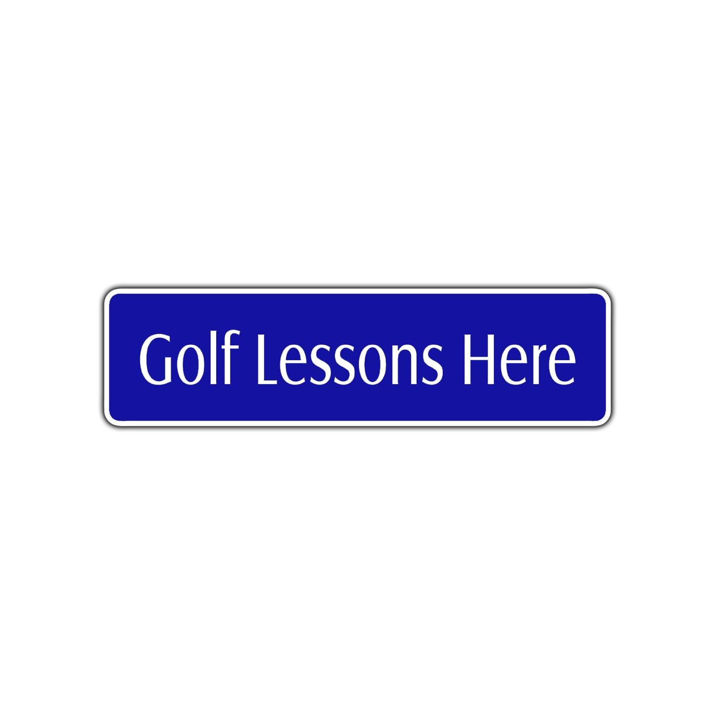 Golf Lessons Here Road Aluminum Metal Novelty Street Plate Sign Wall Gift Decor