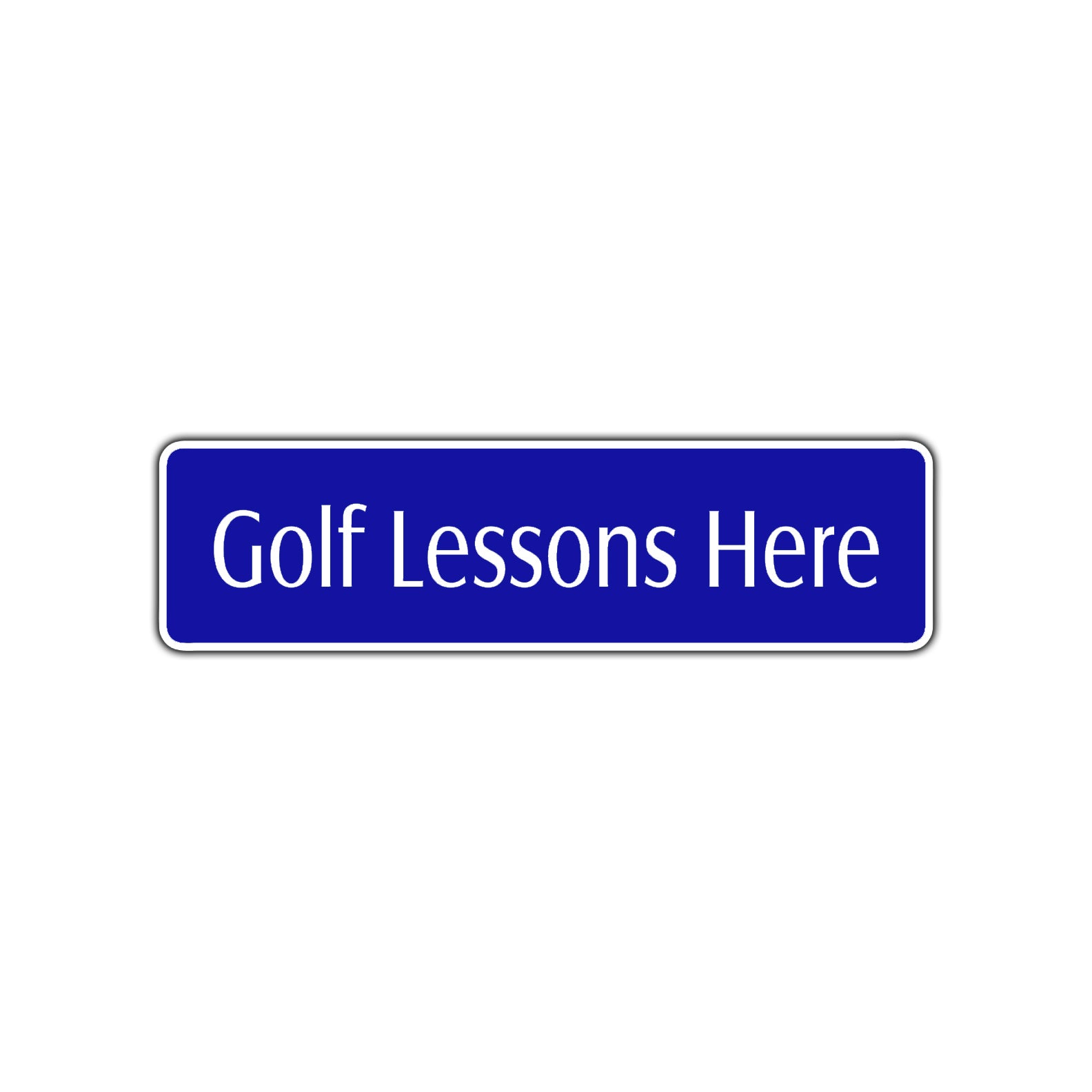Golf Lessons Here Road Aluminum Metal Novelty Street Plate Sign Wall Gift Decor