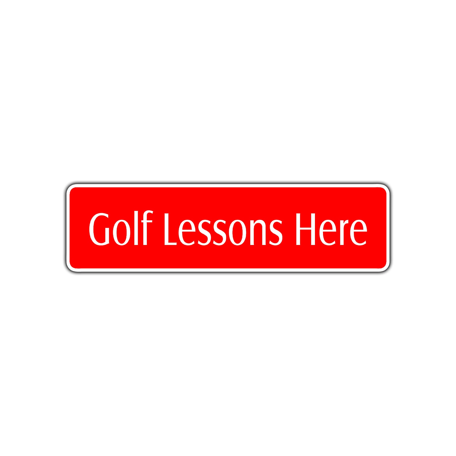 Golf Lessons Here Road Aluminum Metal Novelty Street Plate Sign Wall Gift Decor