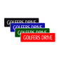 Golfers Drive Road Aluminum Metal Novelty Street Plate Sign Wall Gift Decor