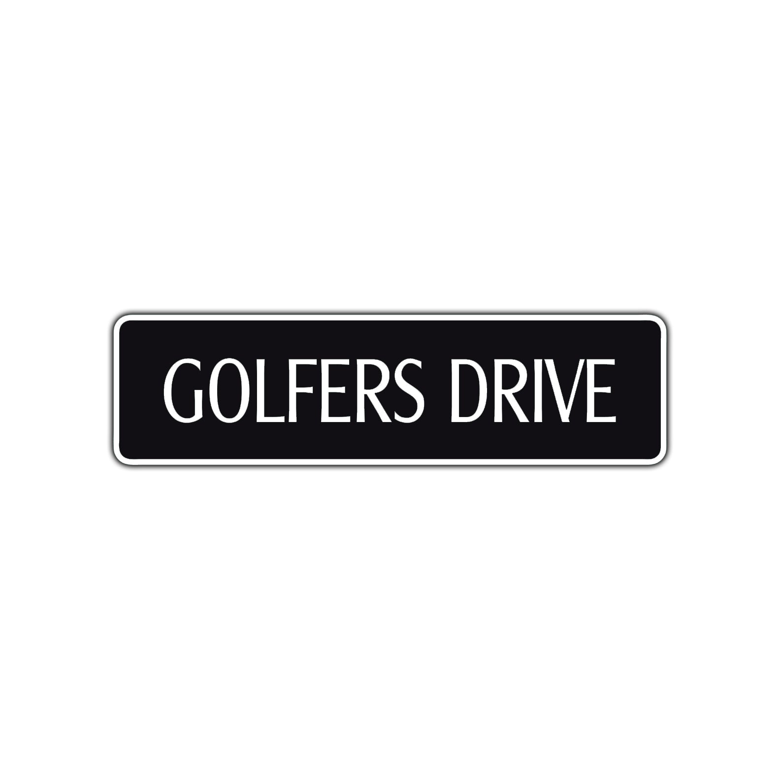 Golfers Drive Road Aluminum Metal Novelty Street Plate Sign Wall Gift Decor