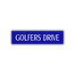 Golfers Drive Road Aluminum Metal Novelty Street Plate Sign Wall Gift Decor