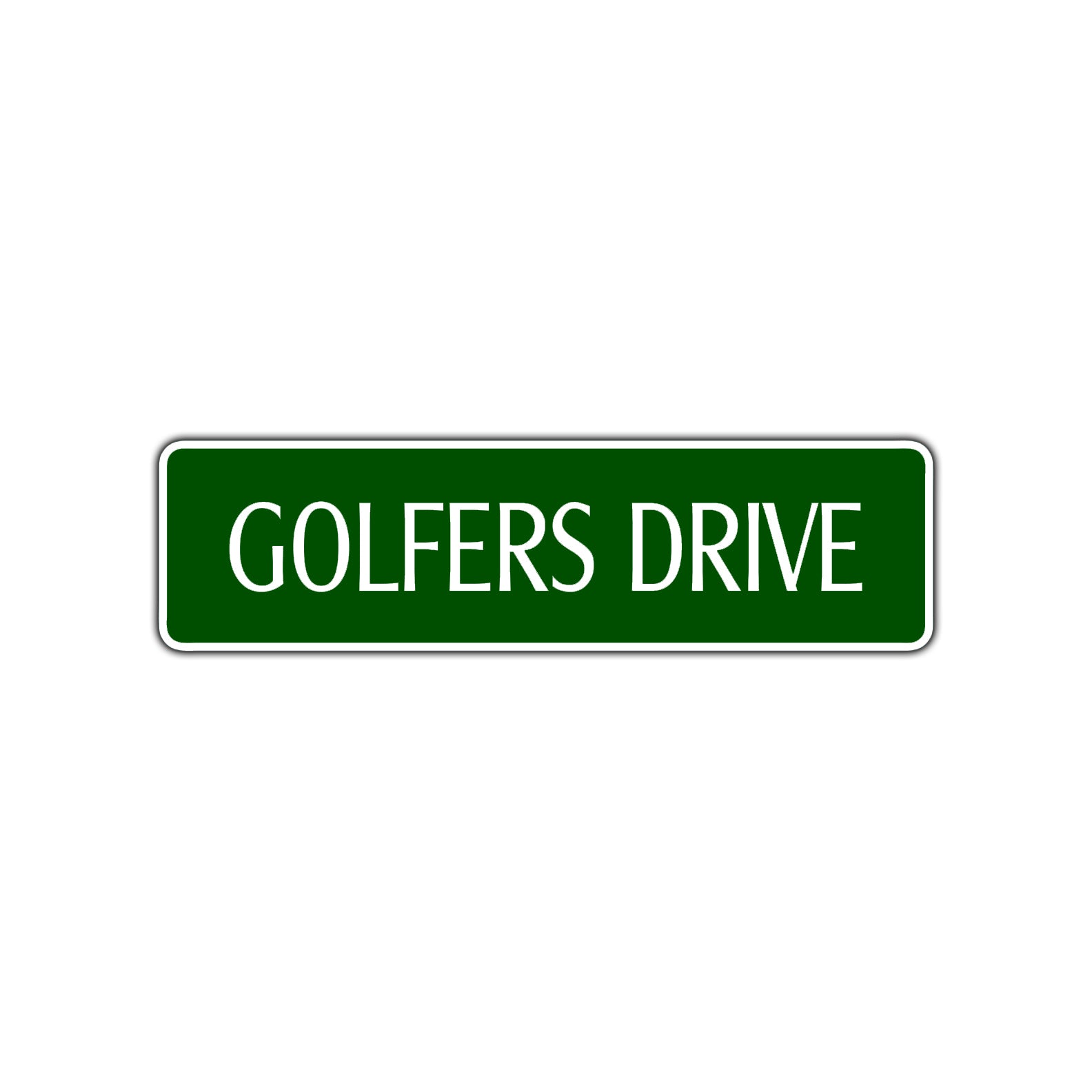 Golfers Drive Road Aluminum Metal Novelty Street Plate Sign Wall Gift Decor