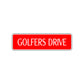Golfers Drive Road Aluminum Metal Novelty Street Plate Sign Wall Gift Decor