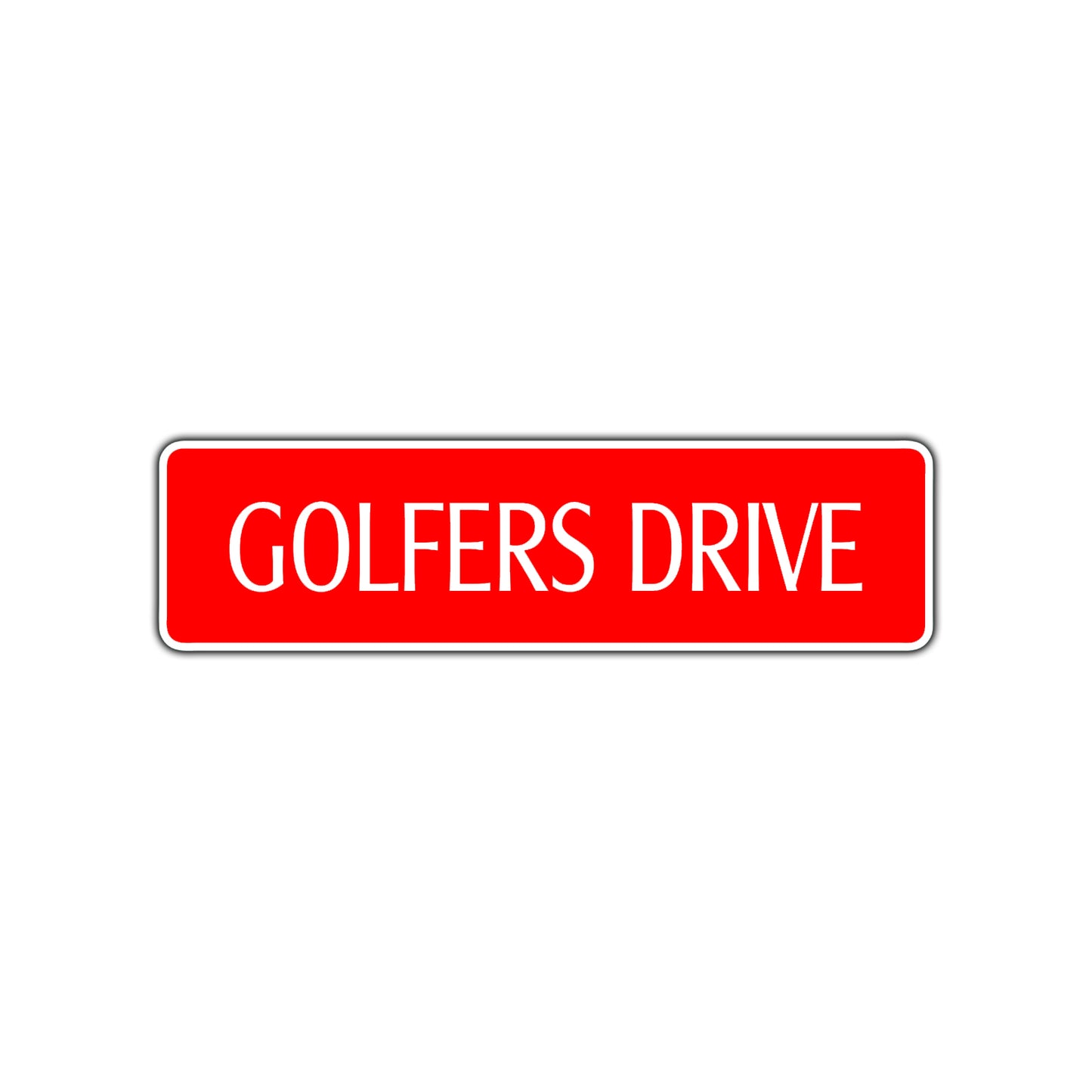Golfers Drive Road Aluminum Metal Novelty Street Plate Sign Wall Gift Decor