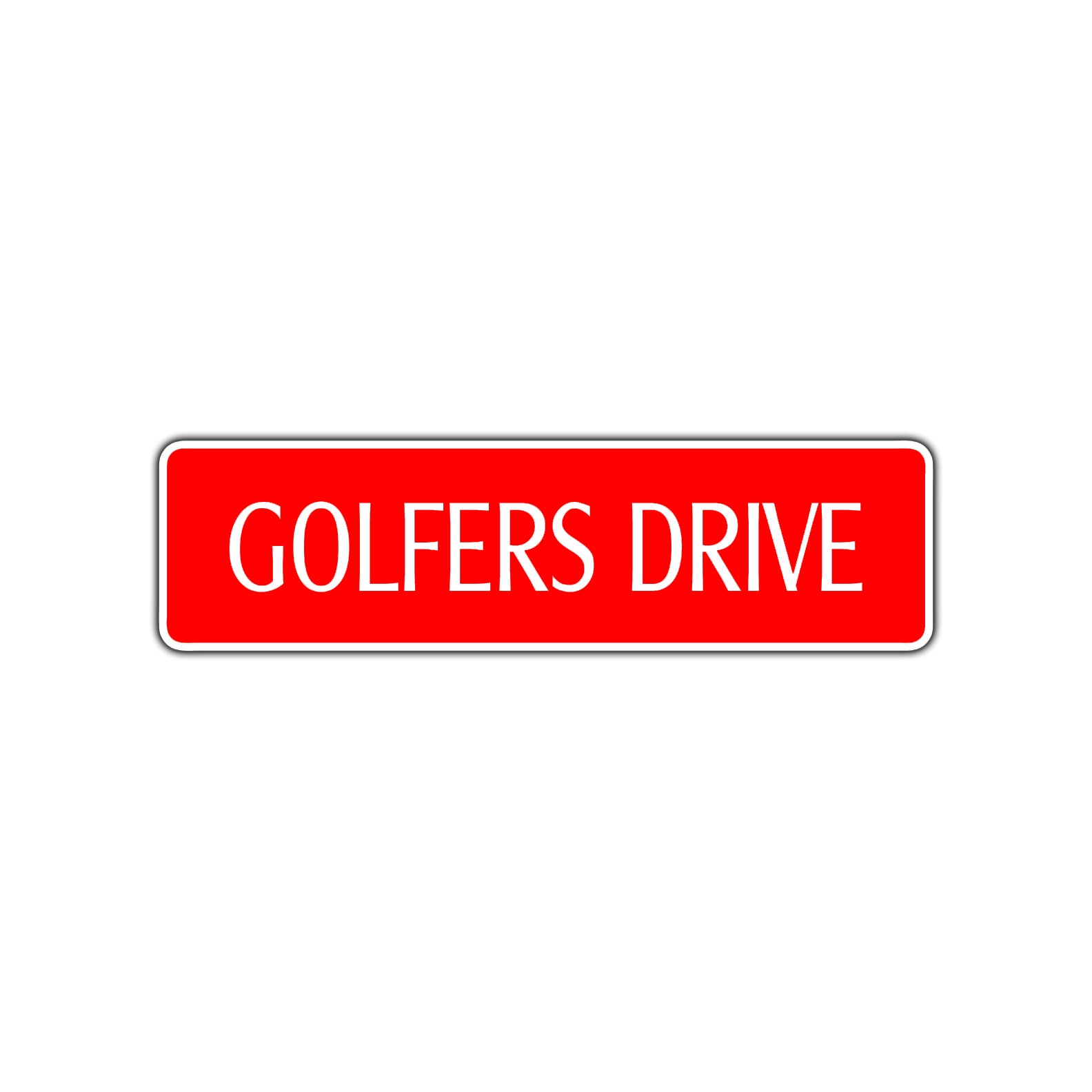 Golfers Drive Road Aluminum Metal Novelty Street Plate Sign Wall Gift Decor