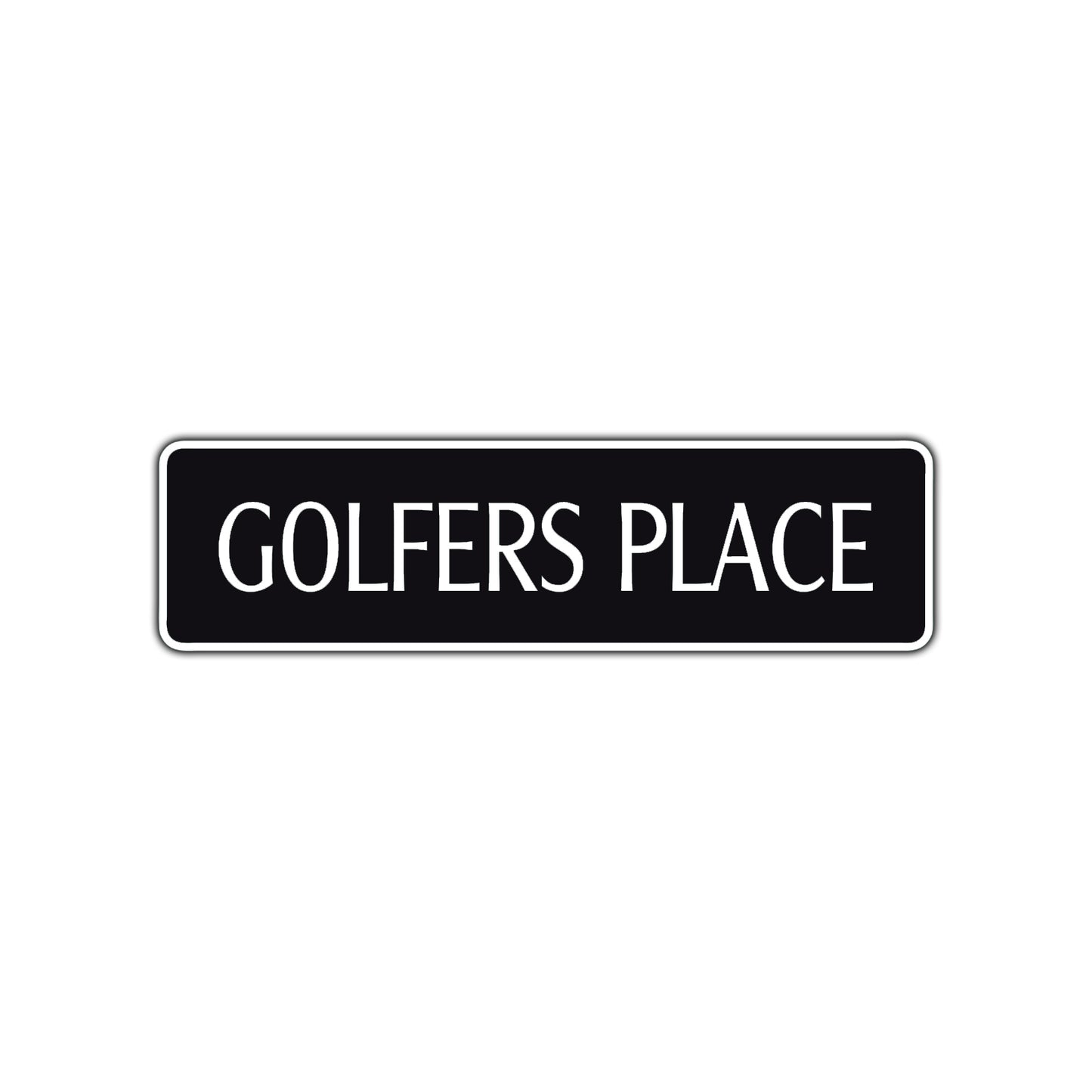 Golfers Place Road Aluminum Metal Novelty Street Plate Sign Wall Gift Decor