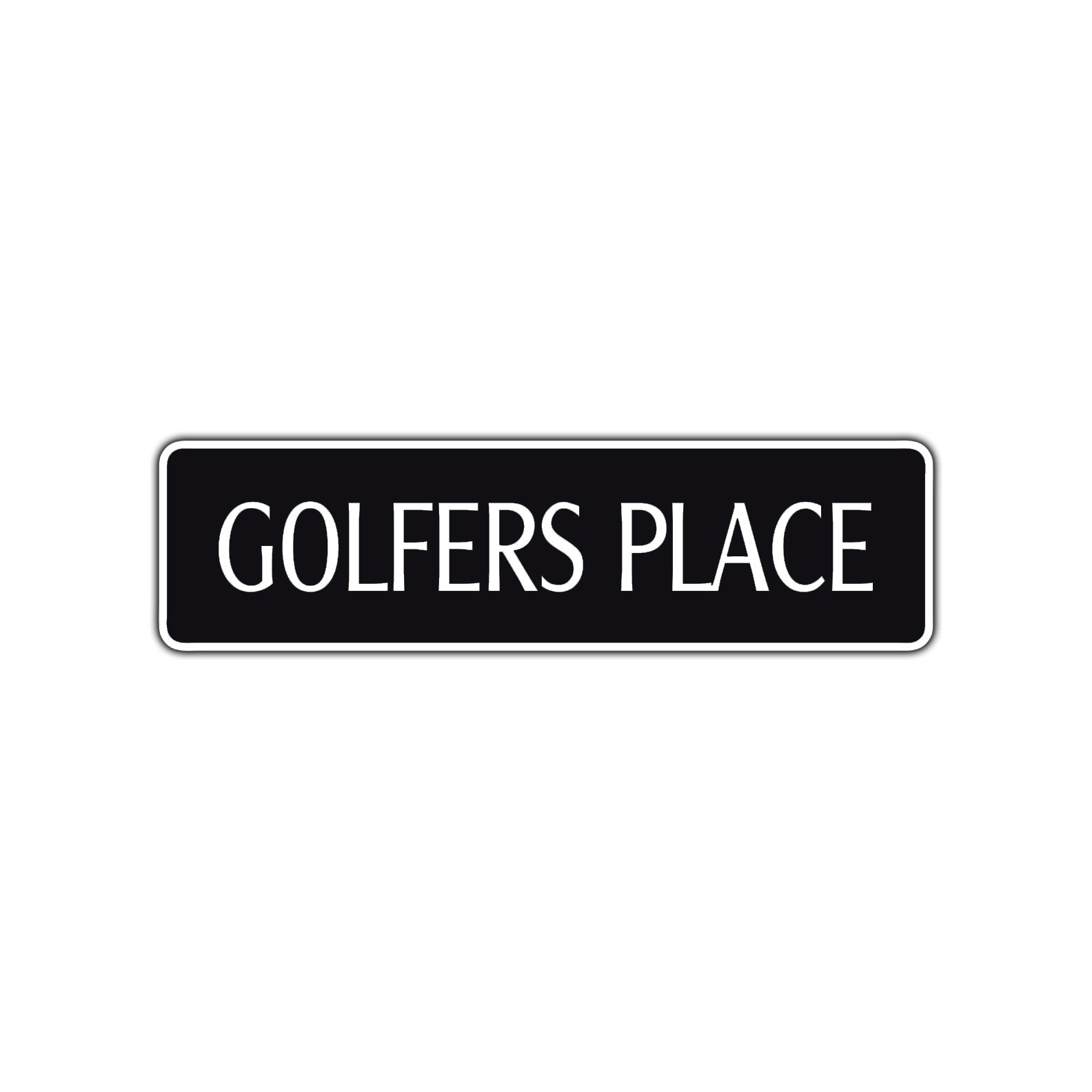 Golfers Place Road Aluminum Metal Novelty Street Plate Sign Wall Gift Decor