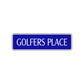 Golfers Place Road Aluminum Metal Novelty Street Plate Sign Wall Gift Decor