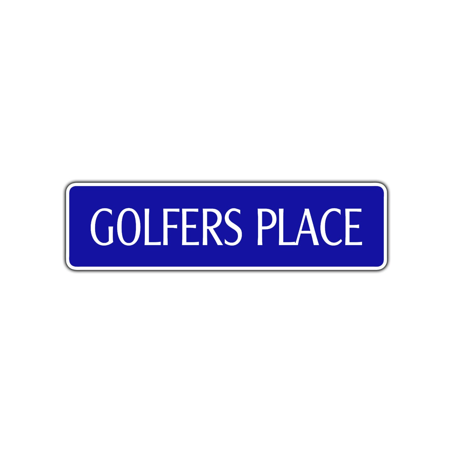 Golfers Place Road Aluminum Metal Novelty Street Plate Sign Wall Gift Decor