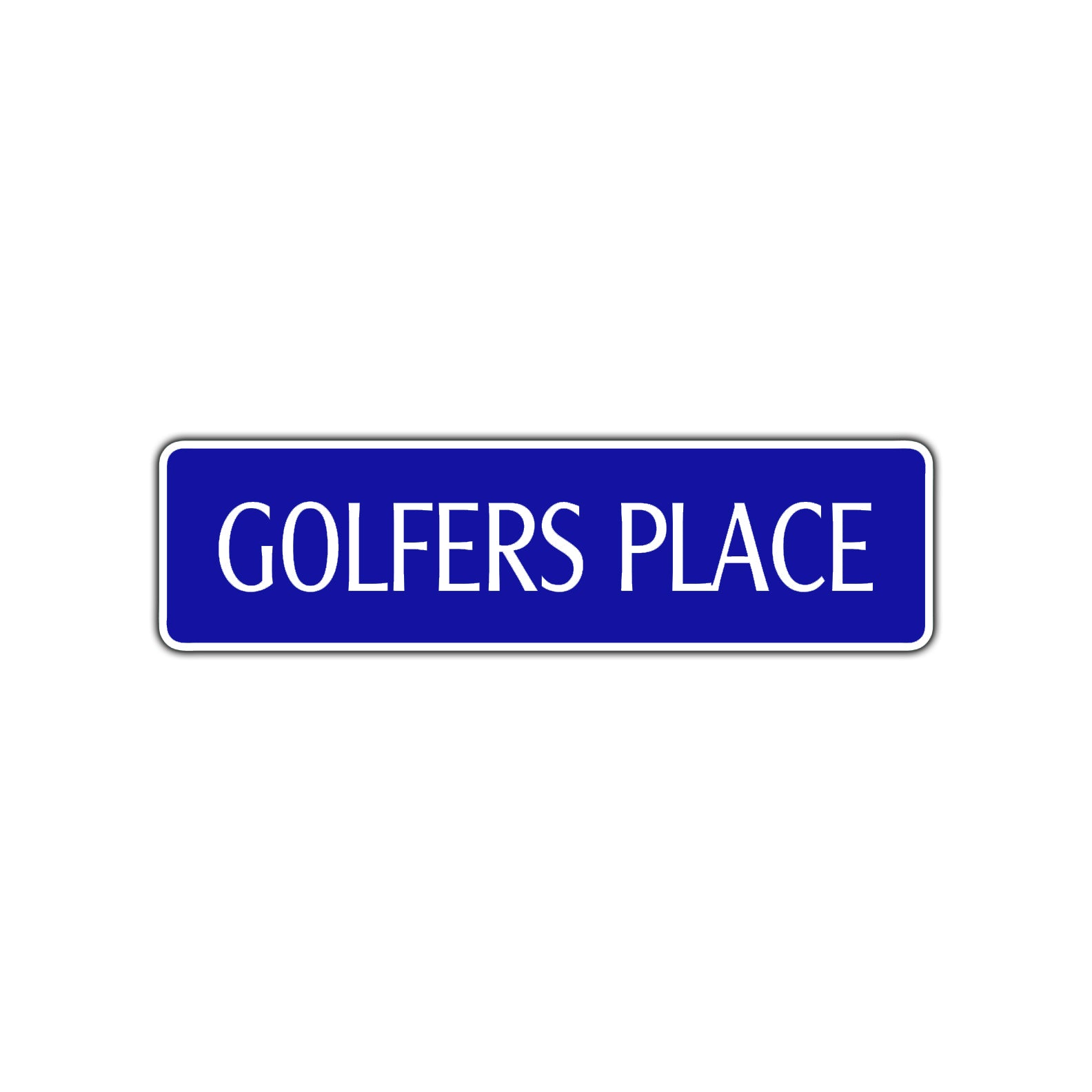 Golfers Place Road Aluminum Metal Novelty Street Plate Sign Wall Gift Decor