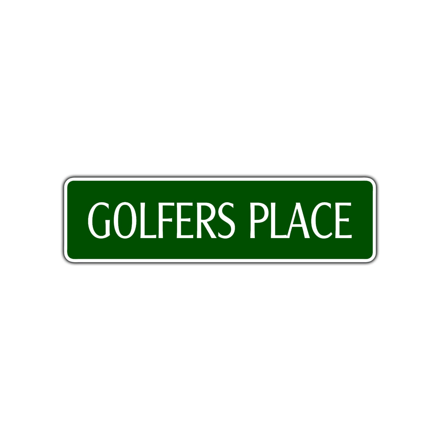 Golfers Place Road Aluminum Metal Novelty Street Plate Sign Wall Gift Decor