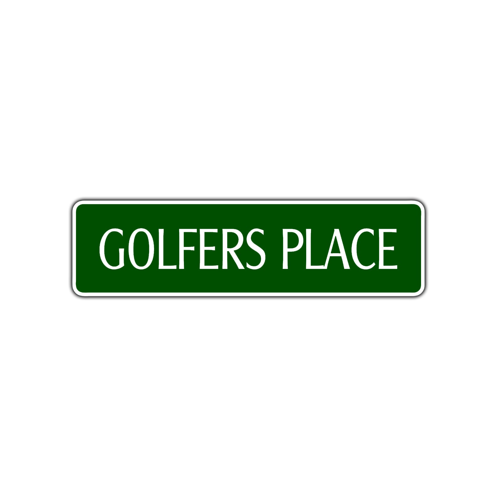 Golfers Place Road Aluminum Metal Novelty Street Plate Sign Wall Gift Decor