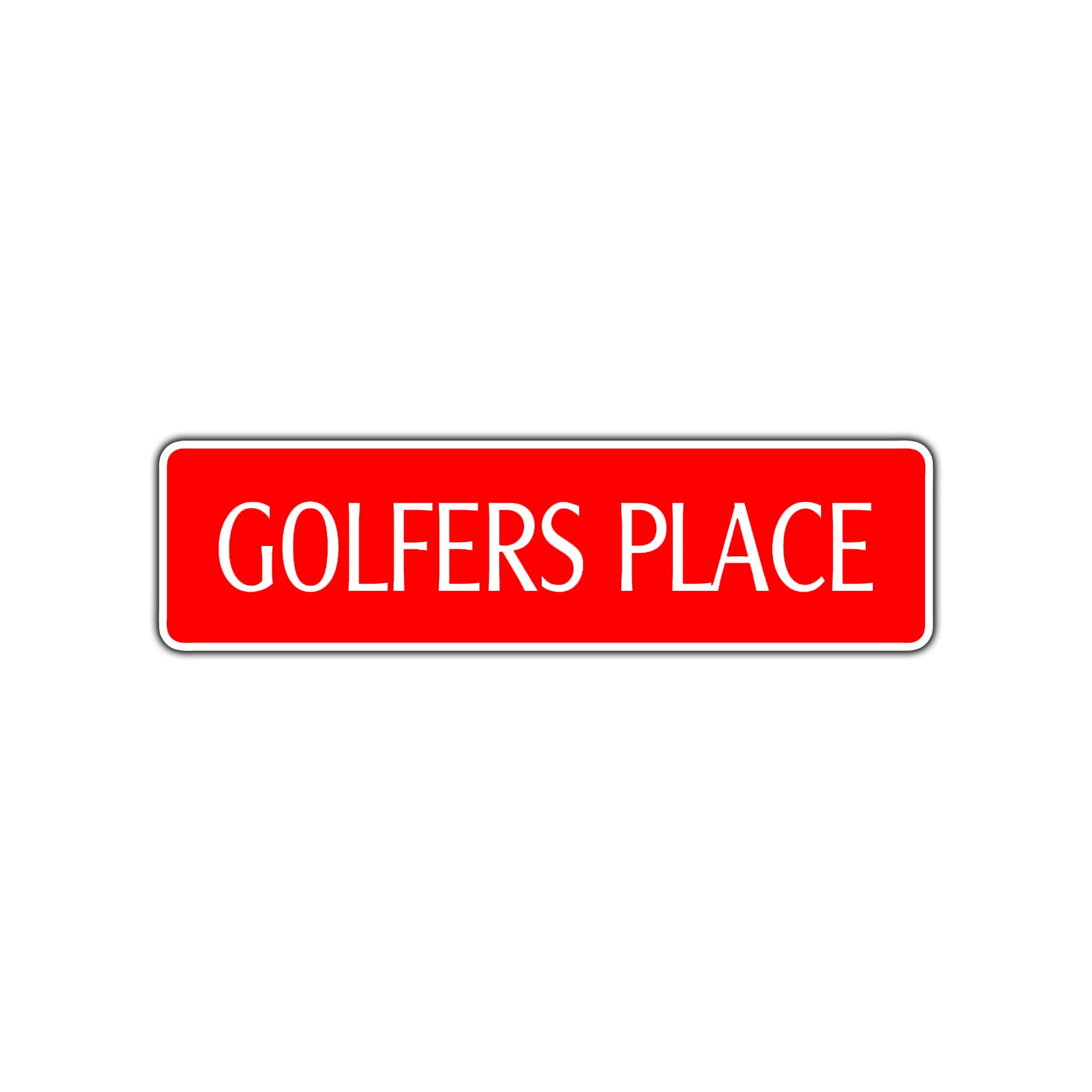 Golfers Place Road Aluminum Metal Novelty Street Plate Sign Wall Gift Decor