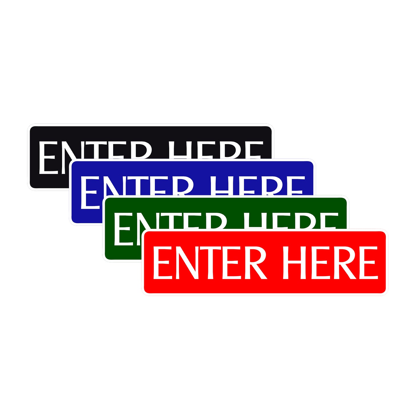 Enter Here Road Aluminum Metal Novelty Street Plate Sign Wall Gift Decor