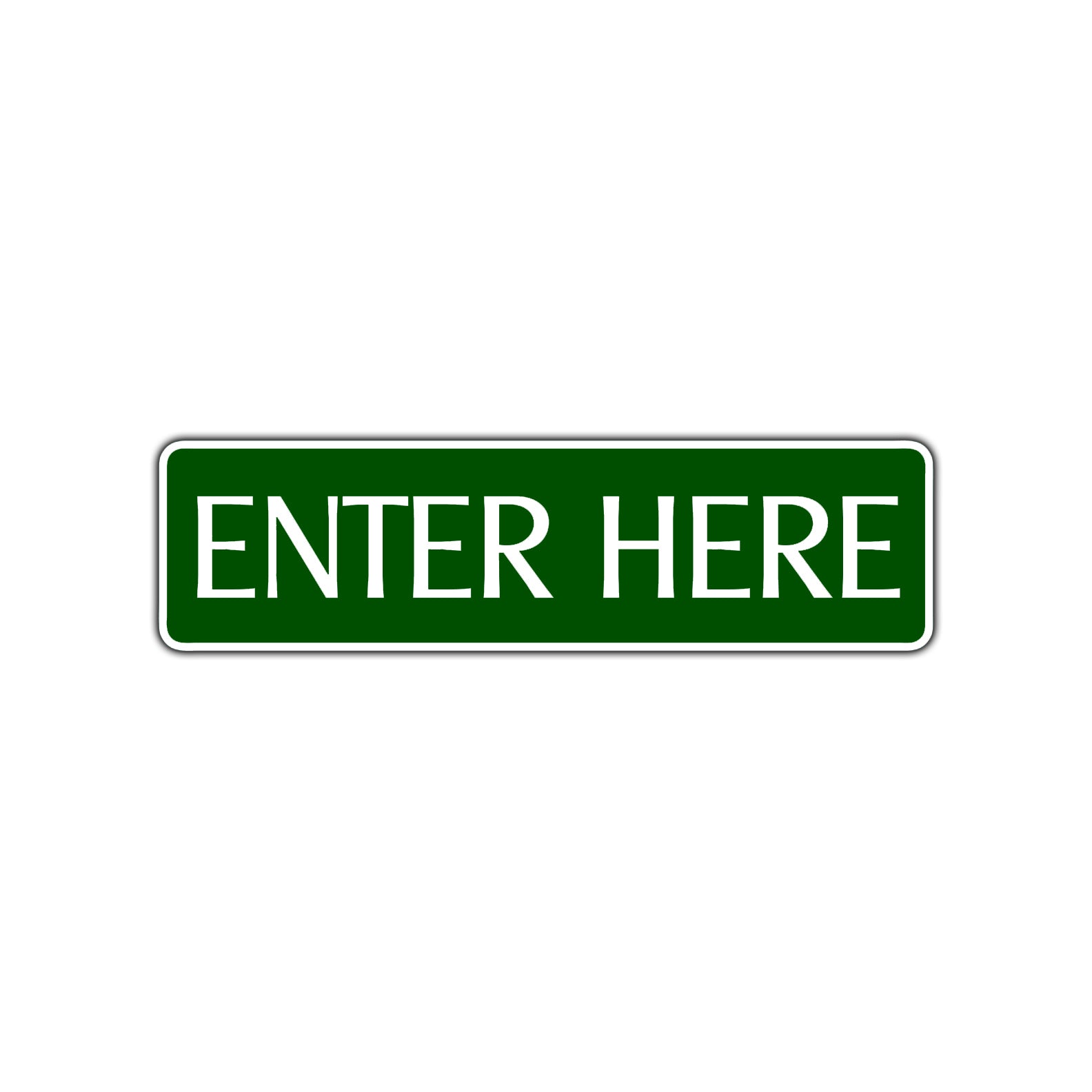 Enter Here Road Aluminum Metal Novelty Street Plate Sign Wall Gift Decor