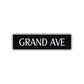 Grand Ave Road Aluminum Metal Novelty Street Plate Sign Wall Gift Decor