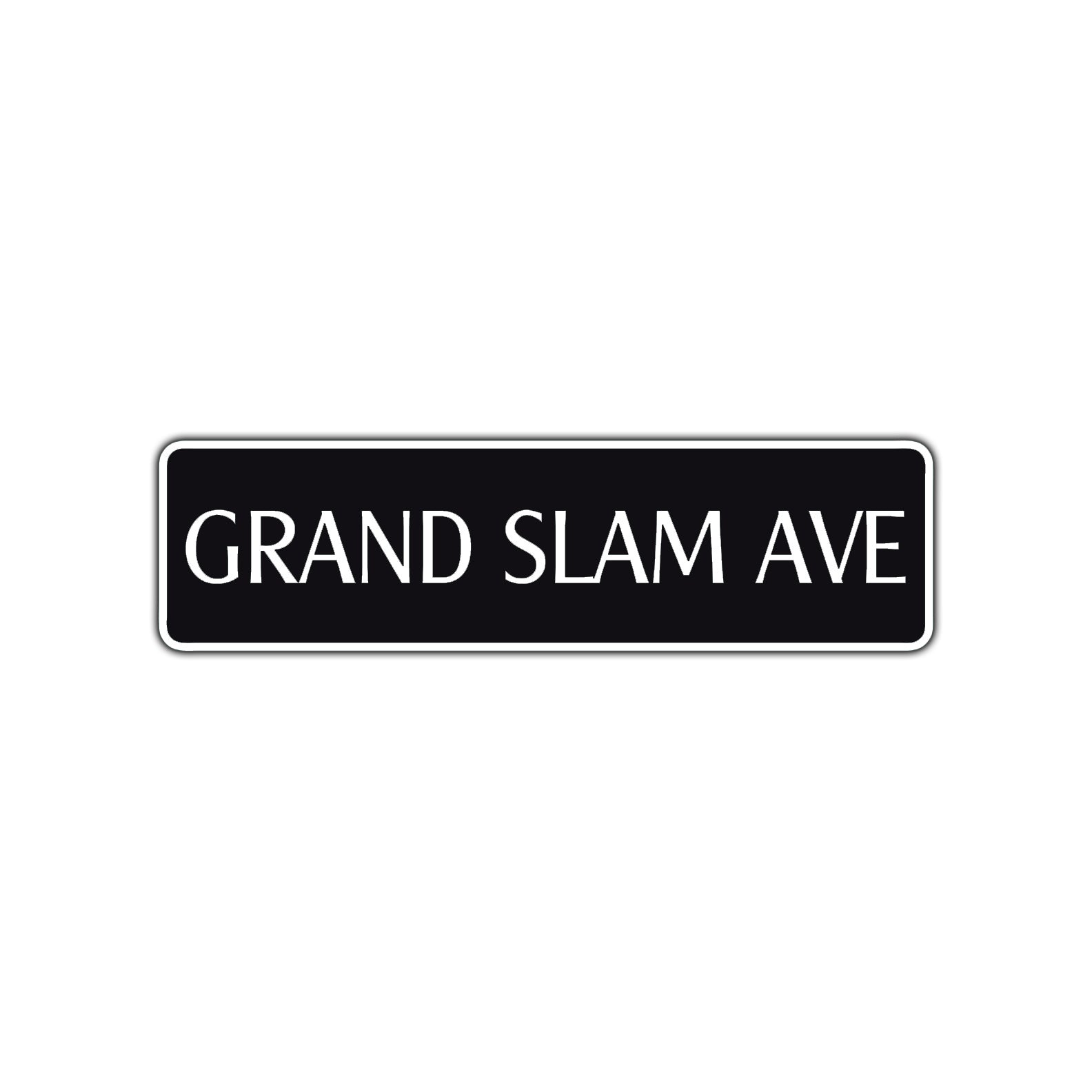Grand Slam Ave Baseball Road Aluminum Metal Novelty Street Plate Sign Wall Gift Decor