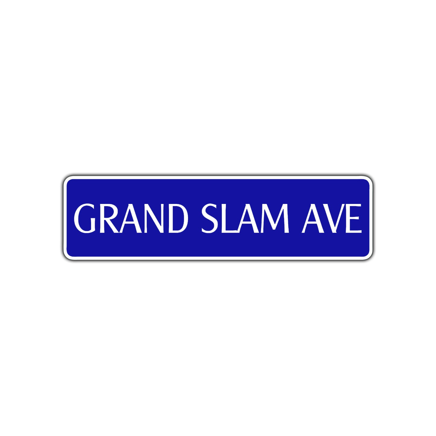 Grand Slam Ave Baseball Road Aluminum Metal Novelty Street Plate Sign Wall Gift Decor