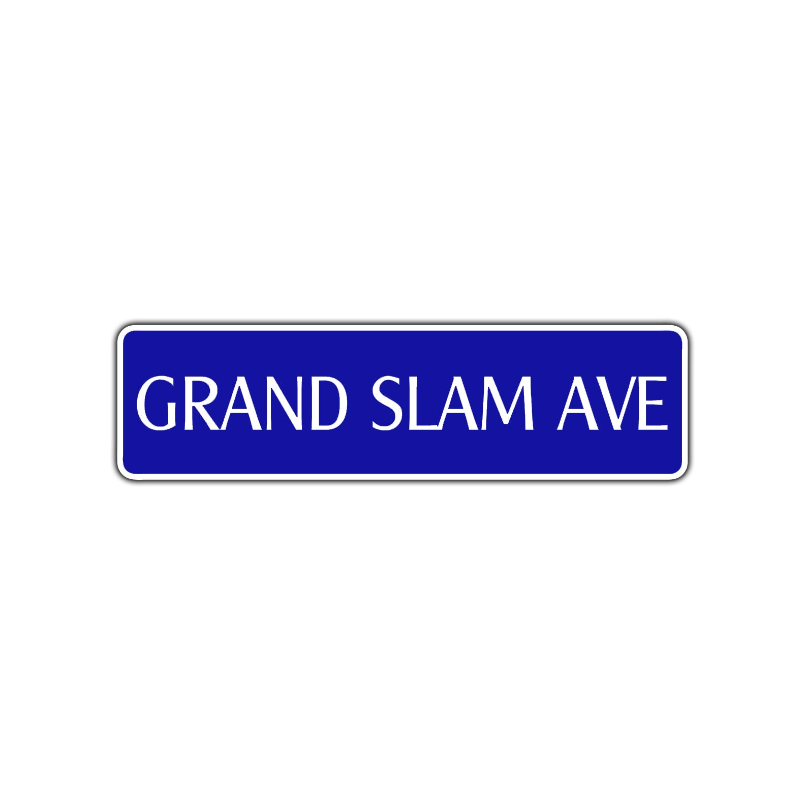 Grand Slam Ave Baseball Road Aluminum Metal Novelty Street Plate Sign Wall Gift Decor
