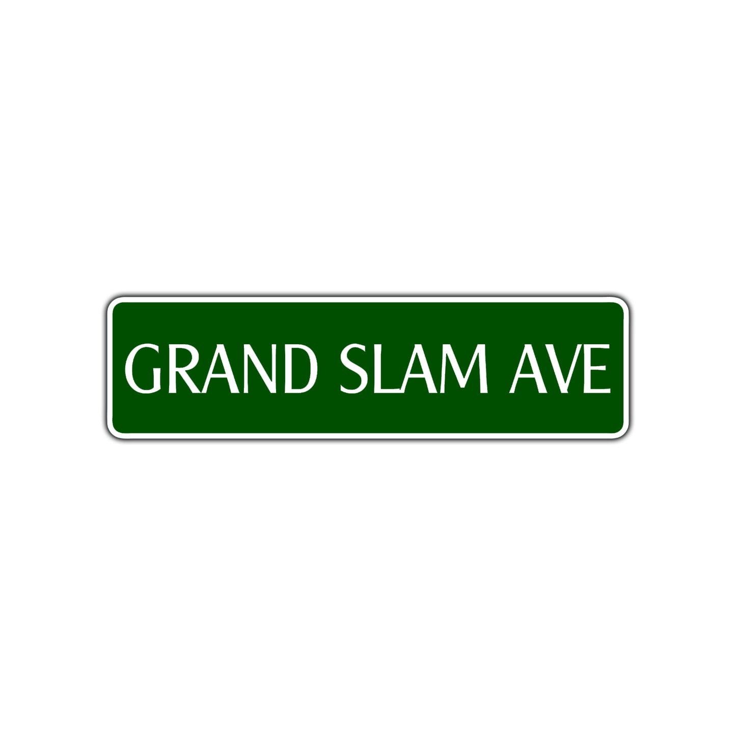 Grand Slam Ave Baseball Road Aluminum Metal Novelty Street Plate Sign Wall Gift Decor