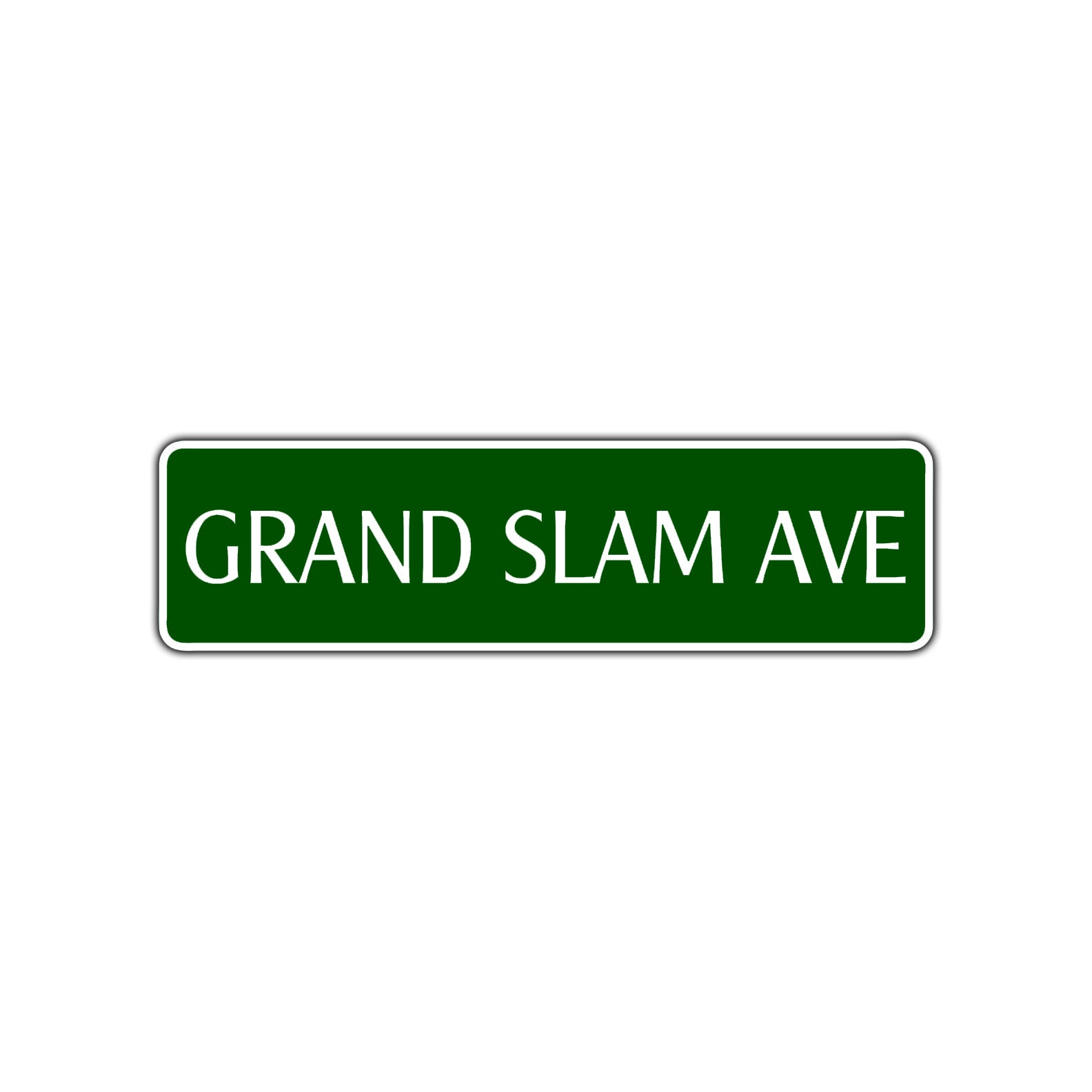 Grand Slam Ave Baseball Road Aluminum Metal Novelty Street Plate Sign Wall Gift Decor