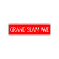 Grand Slam Ave Baseball Road Aluminum Metal Novelty Street Plate Sign Wall Gift Decor