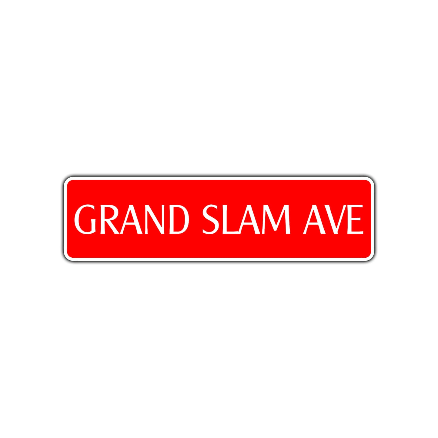 Grand Slam Ave Baseball Road Aluminum Metal Novelty Street Plate Sign Wall Gift Decor