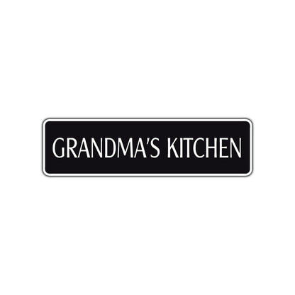 Grandma's Kitchen Road Aluminum Metal Novelty Street Plate Sign Wall Gift Decor