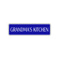Grandma's Kitchen Road Aluminum Metal Novelty Street Plate Sign Wall Gift Decor