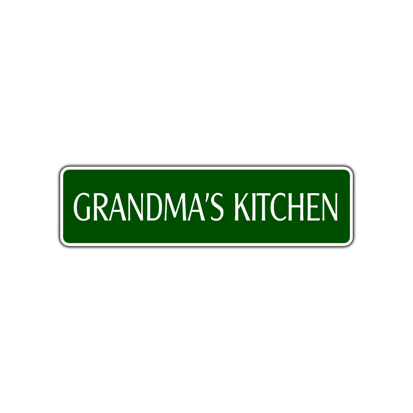 Grandma's Kitchen Road Aluminum Metal Novelty Street Plate Sign Wall Gift Decor
