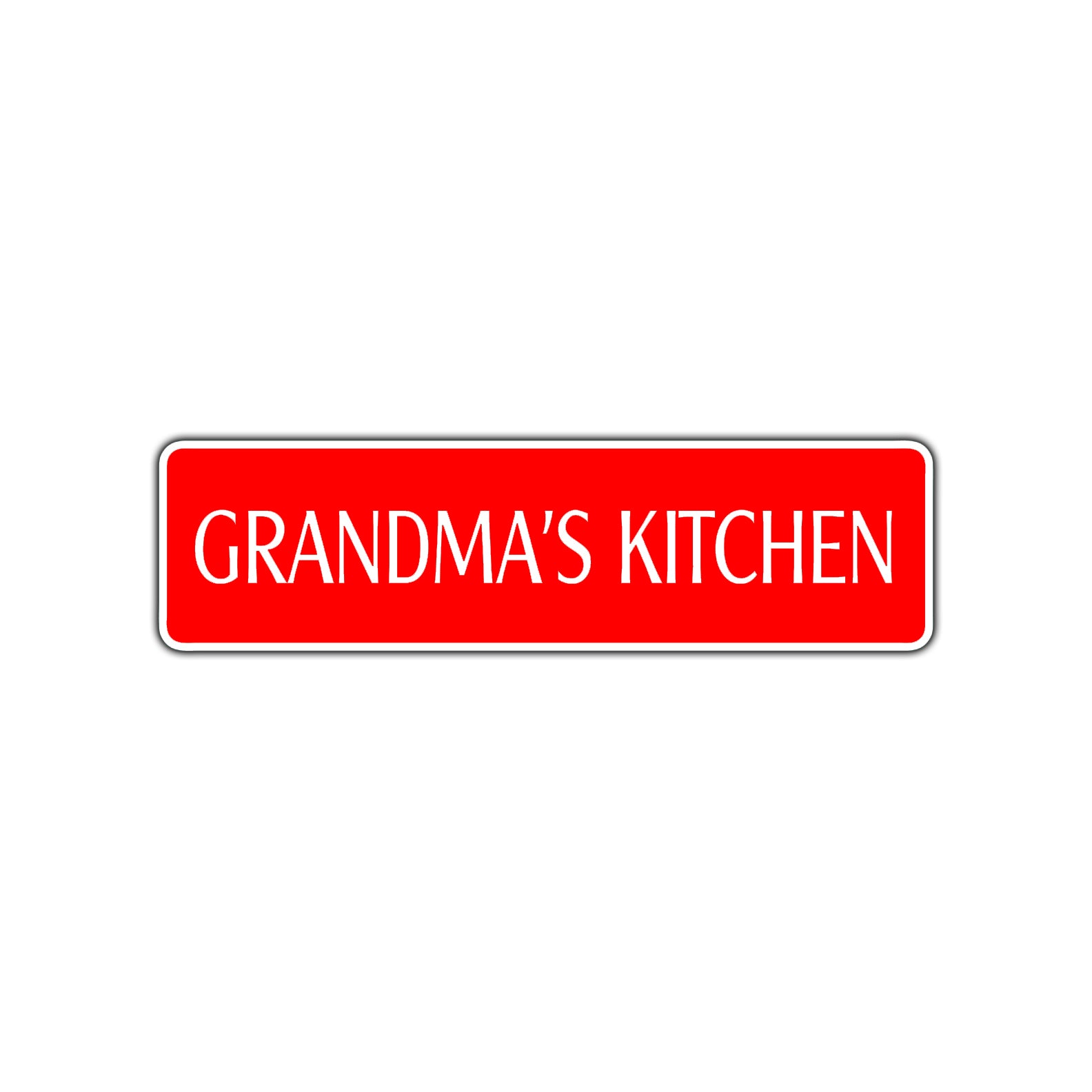 Grandma's Kitchen Road Aluminum Metal Novelty Street Plate Sign Wall Gift Decor