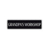 Grandpa's Workshop Road Aluminum Metal Novelty Street Plate Sign Wall Gift Decor
