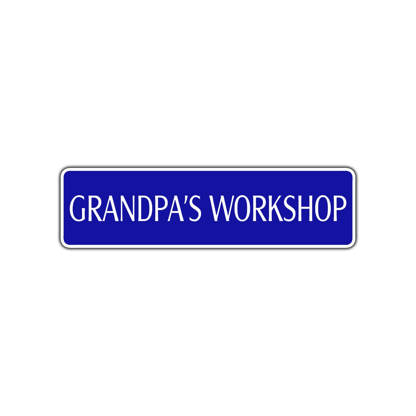 Grandpa's Workshop Road Aluminum Metal Novelty Street Plate Sign Wall Gift Decor