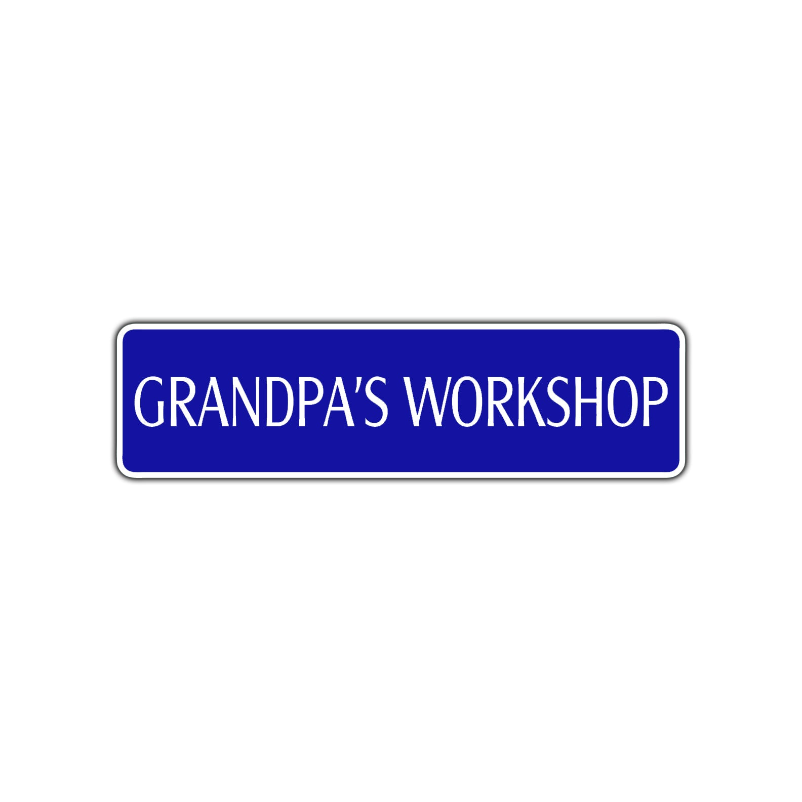 Grandpa's Workshop Road Aluminum Metal Novelty Street Plate Sign Wall Gift Decor