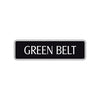Green Belt Karate Road Aluminum Metal Novelty Street Plate Sign Wall Gift Decor