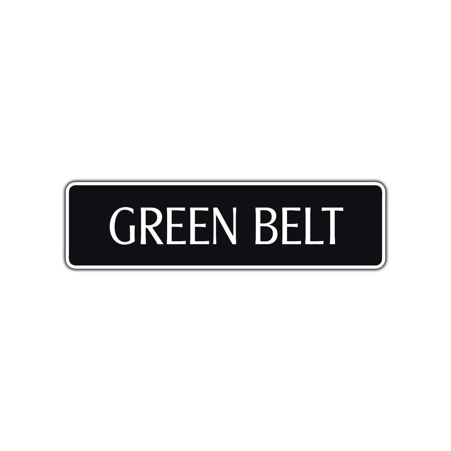 Green Belt Karate Road Aluminum Metal Novelty Street Plate Sign Wall Gift Decor