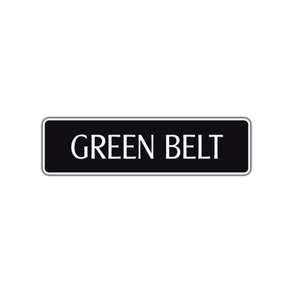 Green Belt Karate Road Aluminum Metal Novelty Street Plate Sign Wall Gift Decor