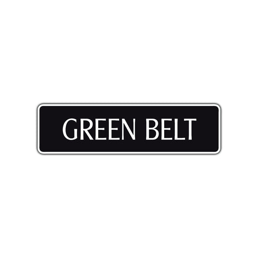 Green Belt Karate Road Aluminum Metal Novelty Street Plate Sign Wall Gift Decor