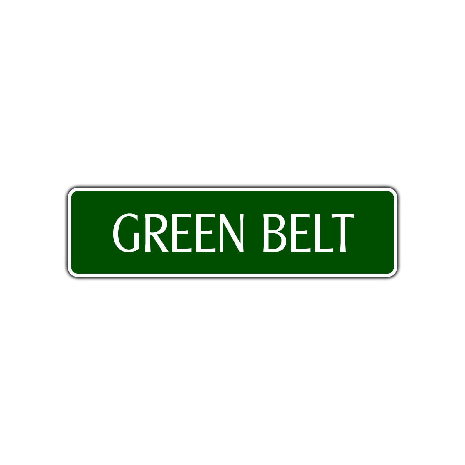 Green Belt Karate Road Aluminum Metal Novelty Street Plate Sign Wall Gift Decor