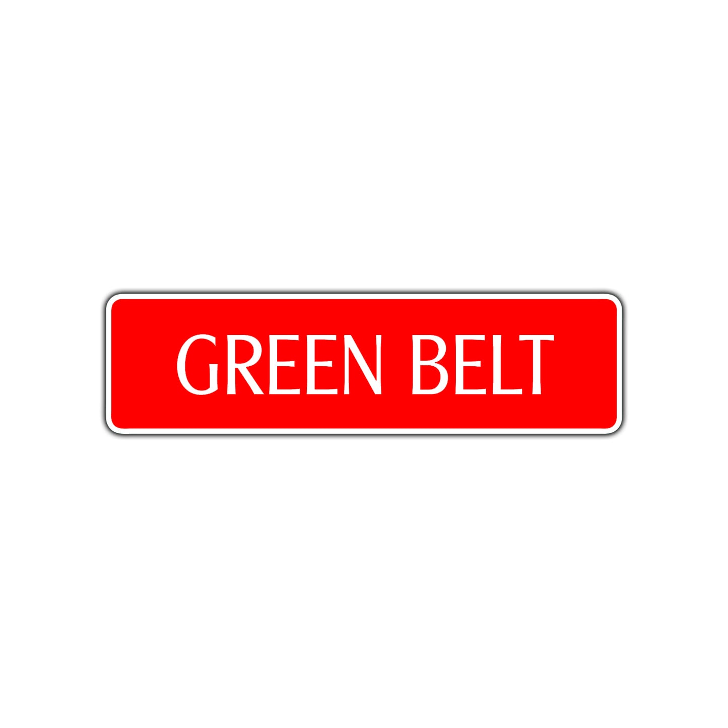 Green Belt Karate Road Aluminum Metal Novelty Street Plate Sign Wall Gift Decor