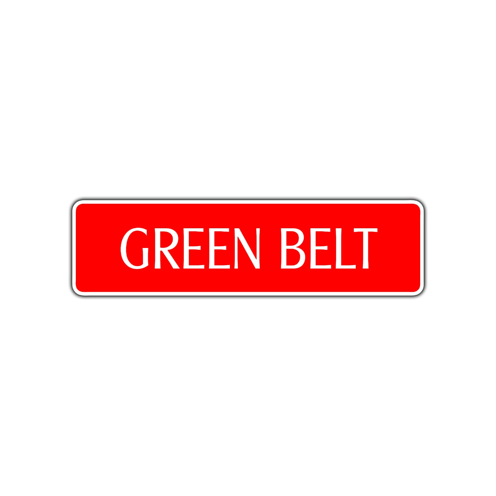 Green Belt Karate Road Aluminum Metal Novelty Street Plate Sign Wall Gift Decor