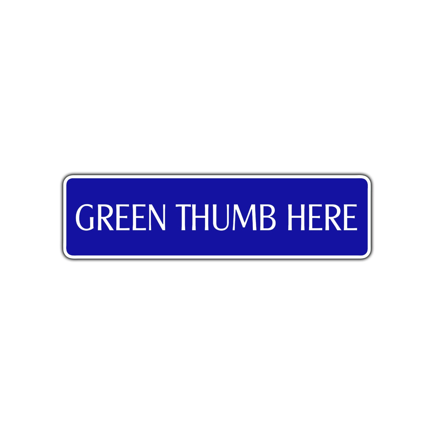 Green Thumb Here Road Aluminum Metal Novelty Street Plate Sign Wall Gift Decor